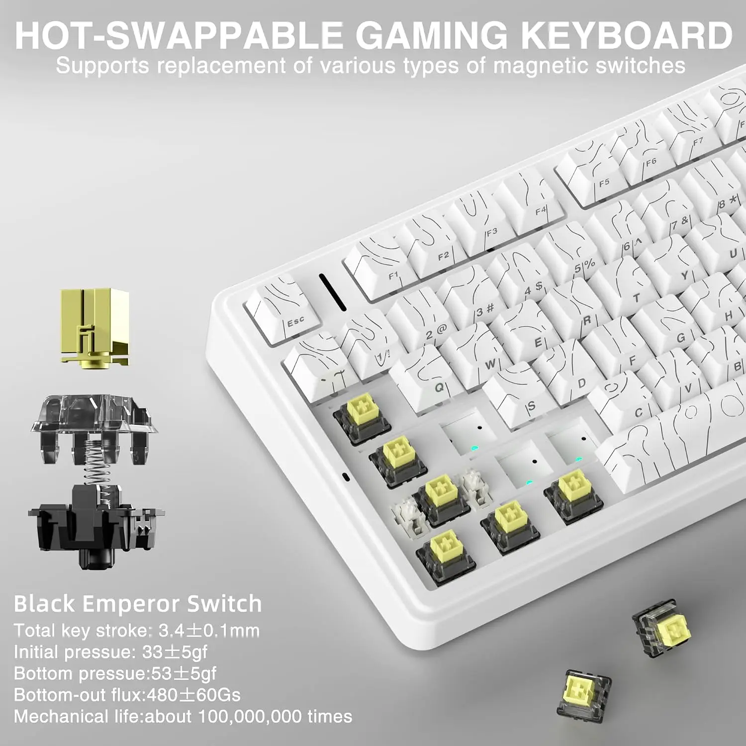 AULA F75 HE – магнитная клавиа – обзор и цена Gaming Keyboard No Rgb